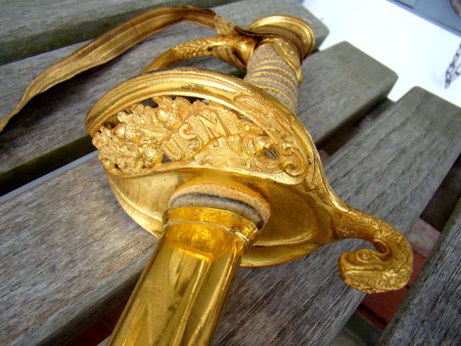 A near 'Mint' condition U.S. Model 1852 Naval Officers' Dress Sword with Scabbard circa 1890 — image 3
